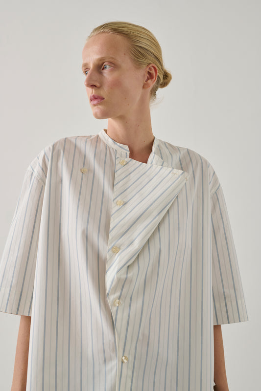 Blouse Ixia - Écru/Bleu - Coton - Femme