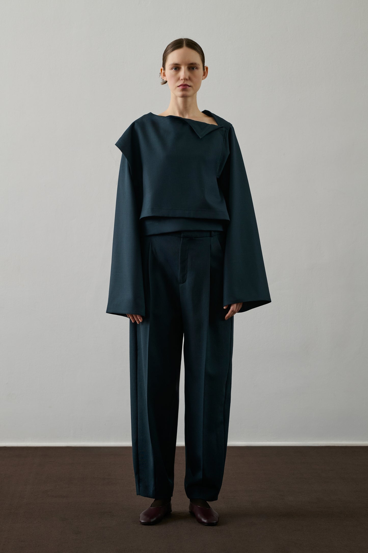 Blouse Eva - Pétrole - Laine - Femme